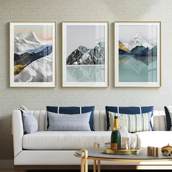 

Modern Mountains All kinds Canvas Painting posters and prints wall pictures for living room art