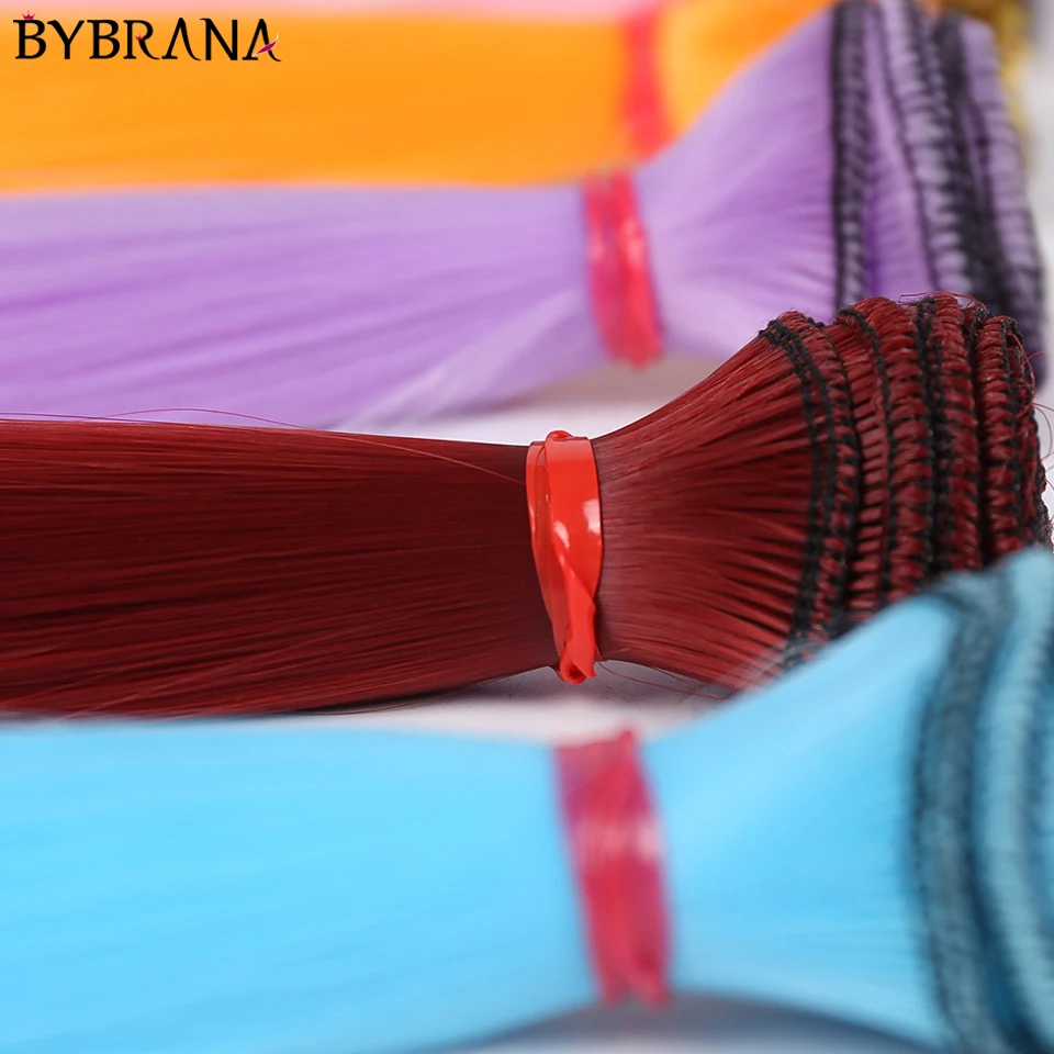 Bybrana длинные прямые волосы из высокотемпературного волокна 15 см * 100 и 25 BJD SD парики