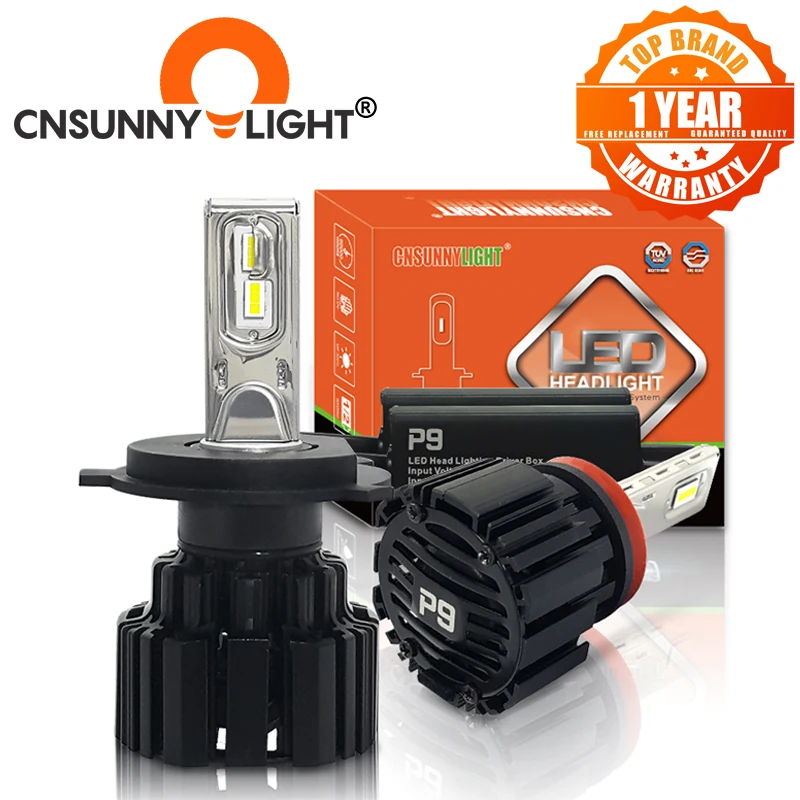 CNSUNNYLIGHT супер яркий светодиодный головной фонарь H7 H11/H8 9005/HB3 9006/HB4 9012 D1/D2/D3/D4 H4 H13 45 Вт