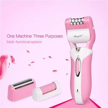 

CkeyiN Rechargeable Epilator Lady Shaver Bikini Underarm Hair Remover Shaver Electric Callus Dead Skin Remover Depilador Removal