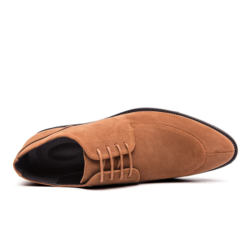 suede leather shoes men italian designer male dress elegant moccasins work footwear formal business brogue oxford shoes for men (1)