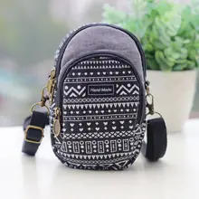 Хлопковый женский кошелек с геометрическим принтом, детский маленький кошелек, сумка для денег, мини-чехол для телефона, bolsa carteira feminina для девочек