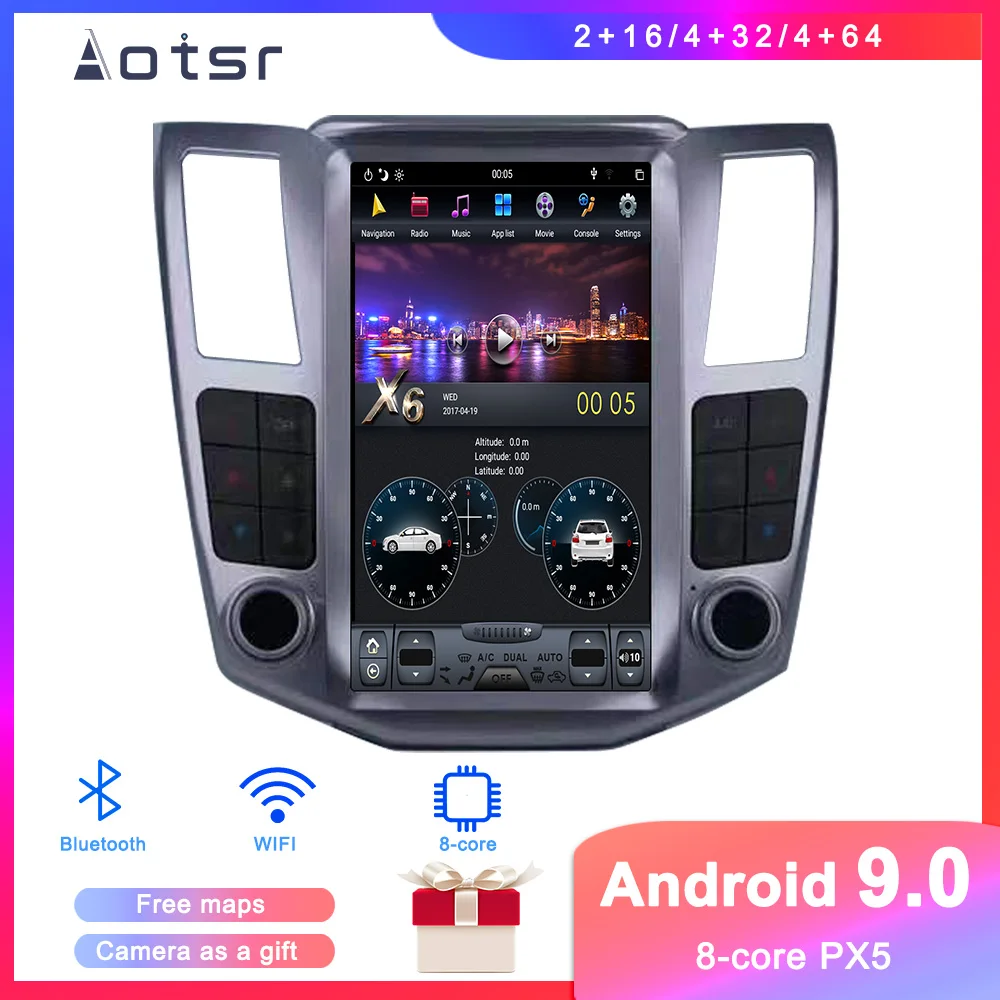 Автомобильный DVD-плеер Tesla styel мультимедийный плеер с GPS-навигацией для Lexus RX300 RX330