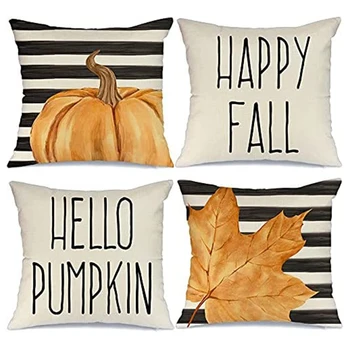 Set of 4 Autumn Cushion Covers (45x45cm) 1