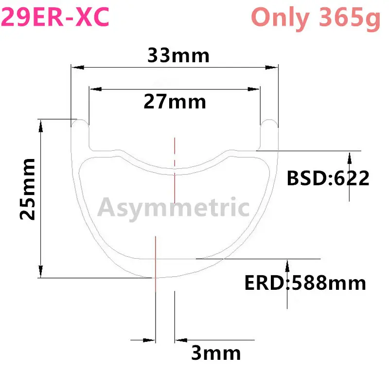 asymmetric bike rims