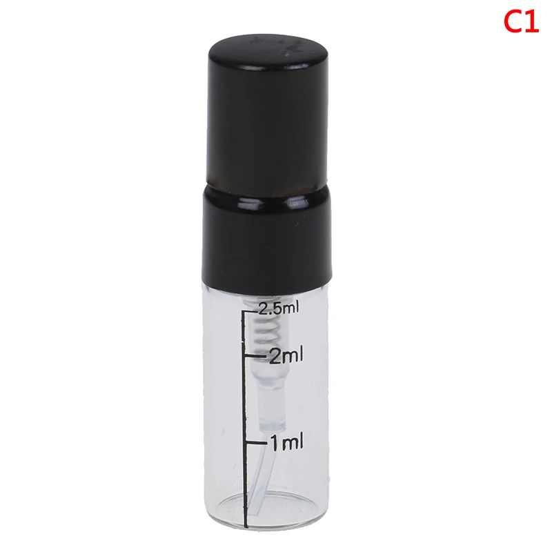 1PCS Portable Perfume Sub-bottle Press Fine Mist Bottle 2.5ml 3ml 5ml 10ml Transparent Glass Spray Bottle Portable Packed Bottle - Цвет: C1