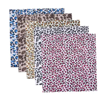 

Pure Cotton Fabric Fashion Leopard Fabric DIY Hand Made Small Cloth Group Patchwork Fabric 5pcs