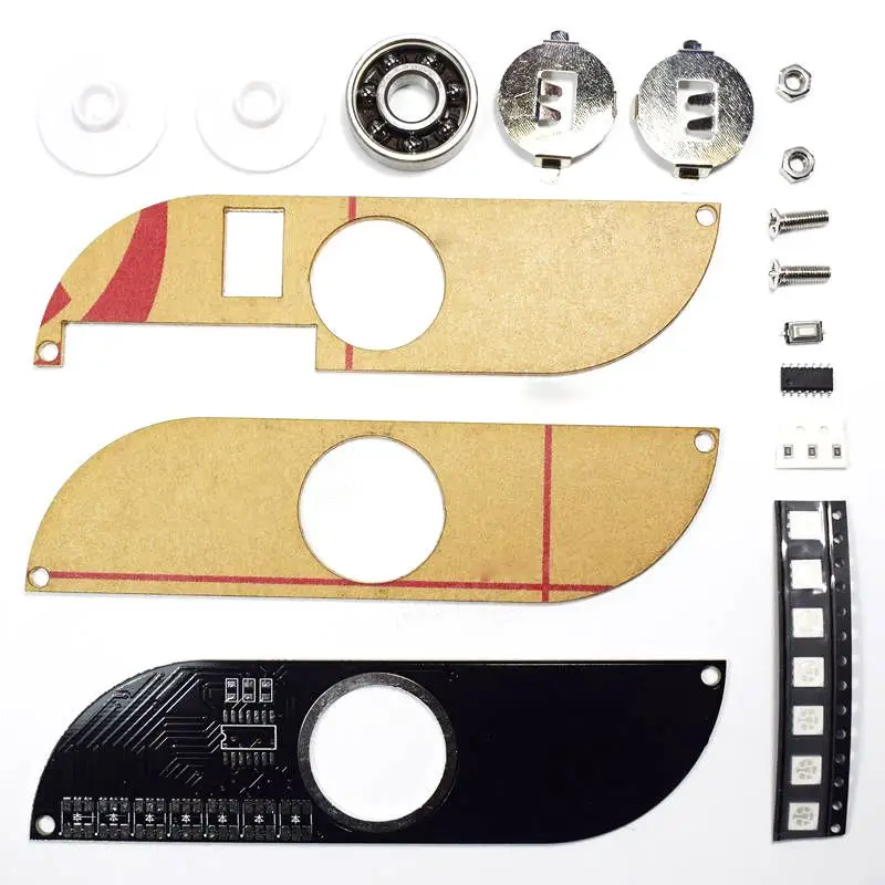 

DIY Round Triangle-Shape LED POV Rotation Hand Spinner SMD Learning Kit