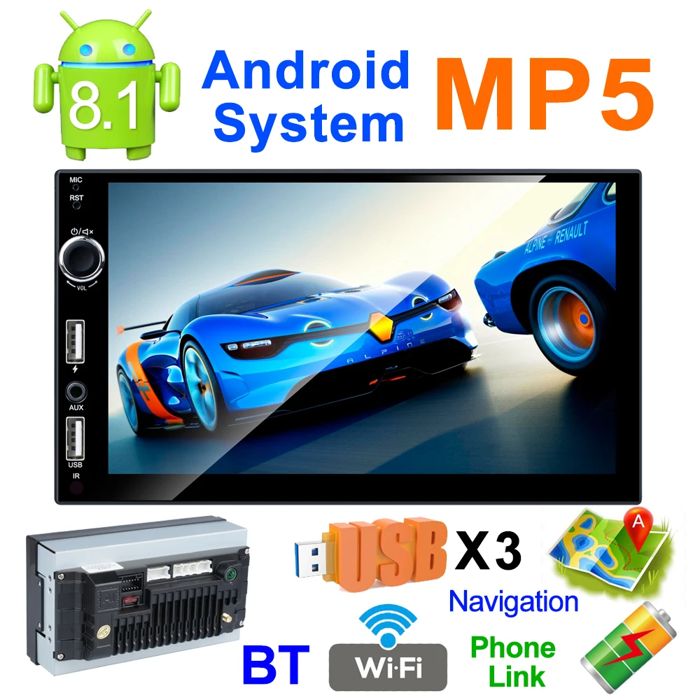 LeeKooLuu 2Din автомобильный мультимедийный плеер Andriod Радио Стерео gps Wifi MirrorLink 7 ''Кассетный рекордер Стерео FM радио приемник