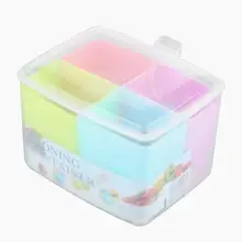 Съемные кухонные инструменты Пластиковые 4 сетки соль емкость для приправ коробка для хранения LN