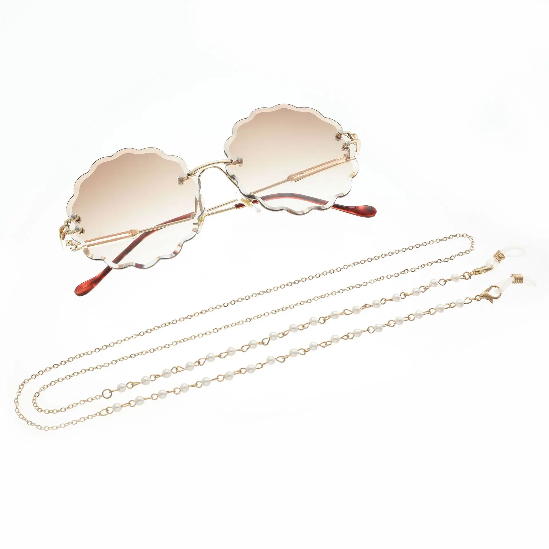Pearl Beaded Eyewears Sunglasses Rope Strap Necklace Reading Glasses Chain=XP/_WR