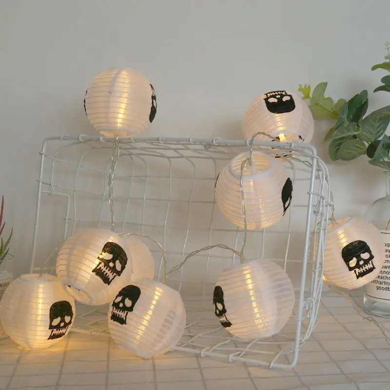 10LED Хэллоуин светящийся фонарь выдвижной ручной фонарь Таро карнавальный костюм зомби сцена композиция декоративная светящаяся гирлянда