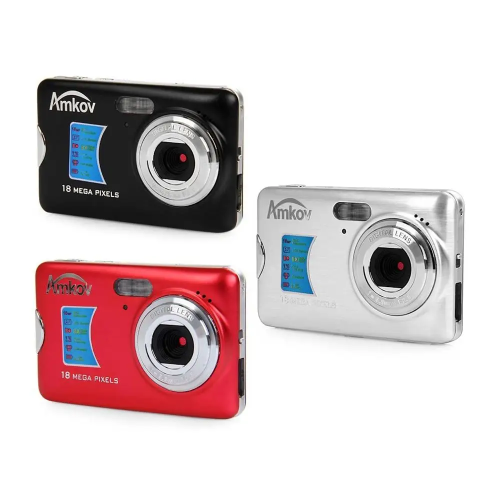 AMK-CDFE Digital Camera 8 Megapixel 2.7 inch TFT Display Travel Mini HD Shooting Camera Portable Manual Digital Camera