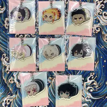 

Anime Demon Slayer Kimetsu No Yaiba Keychain Cosplay Props Kamado Tanjirou Nezuko Key Ring Car Key Chain