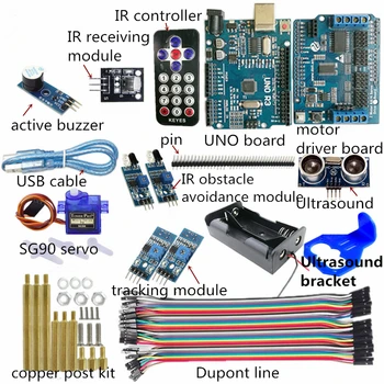 

Infrared Remote Control Automatic Tracking Moving Head Ultrasonic Infrared Obstacle Avoidance Kit For RC Robot Tank Car Chassis