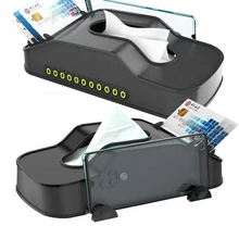 Многофункциональная автомобильная коробка для салфеток, пластиковый держатель для телефона, зажим для карт, креативная модель автомобиля, блок, бумажная башня, коробка для хранения, аксессуары