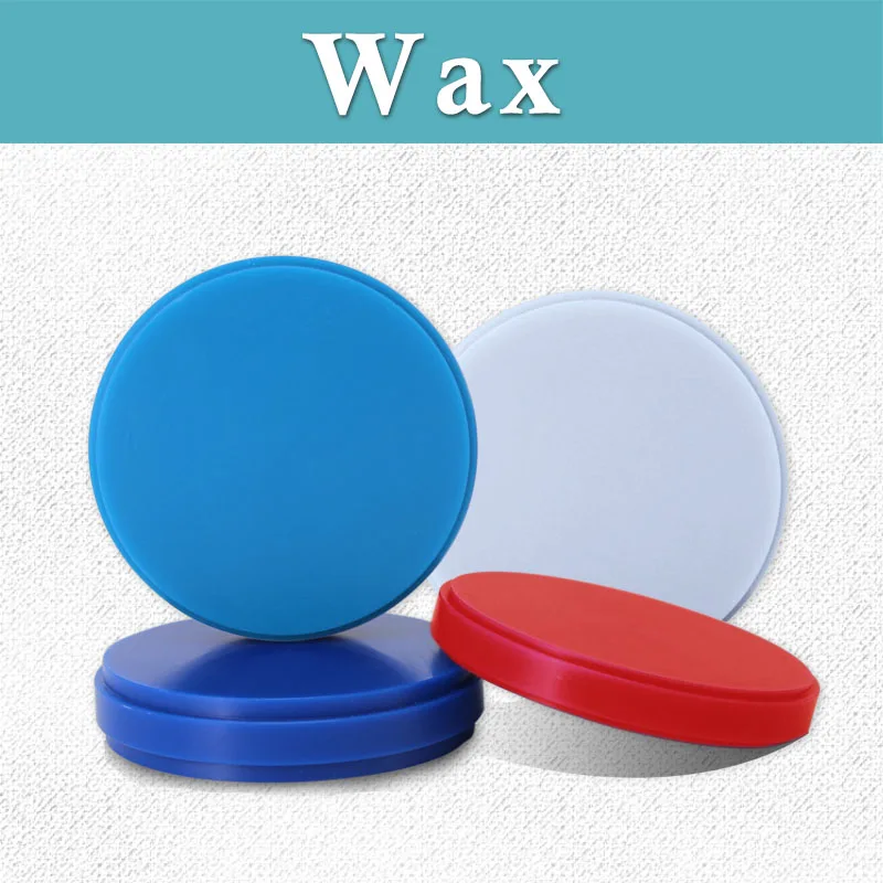 8pieces WAX disc(98mm)—White/Red/Blue,Wax Block Disc High Hardness Carving Wax Blanks For CAM