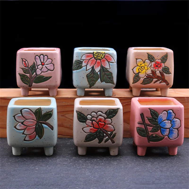 

Flowerpot Succulent flower pots Simple home flower pots Plant balcony garden planting container vases Bottom with holes 019TY