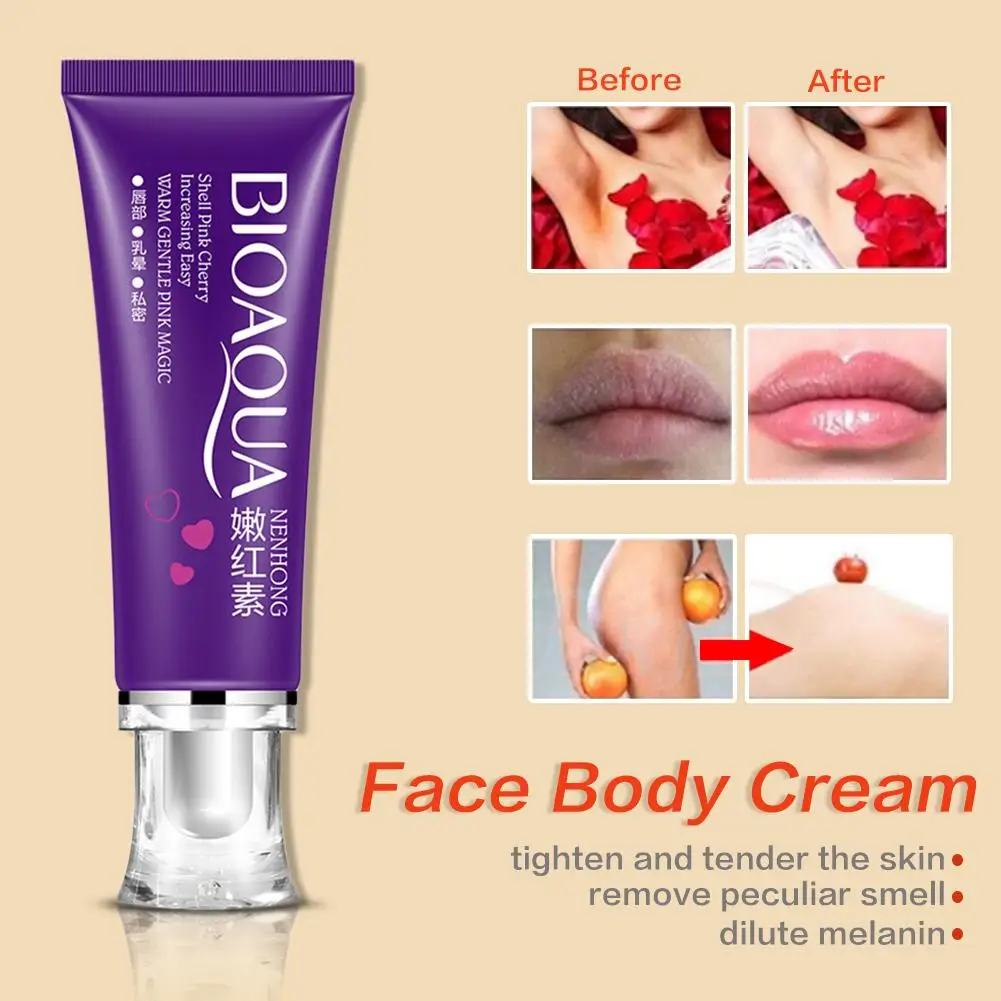 BIOAQUA Girl Private Parts Underarm Armpit Whitening Gel Lips Whitening Areola Labia Nipple Tender Pink Body Skin Care Cream