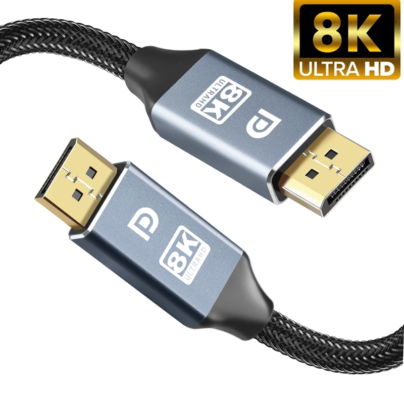 Фото Кабель Displayport 8K DP 1 4 адаптер для Xiaomi TV Box PS4 PS5 Аудио Видео ПК проектор ноутбука м 2 3 5 Кабель Displayport 8K DP 1 4 адаптер для Xiaomi TV Box PS4 PS5 Аудио Видео ПК проектор ноутбука м 2 3 5