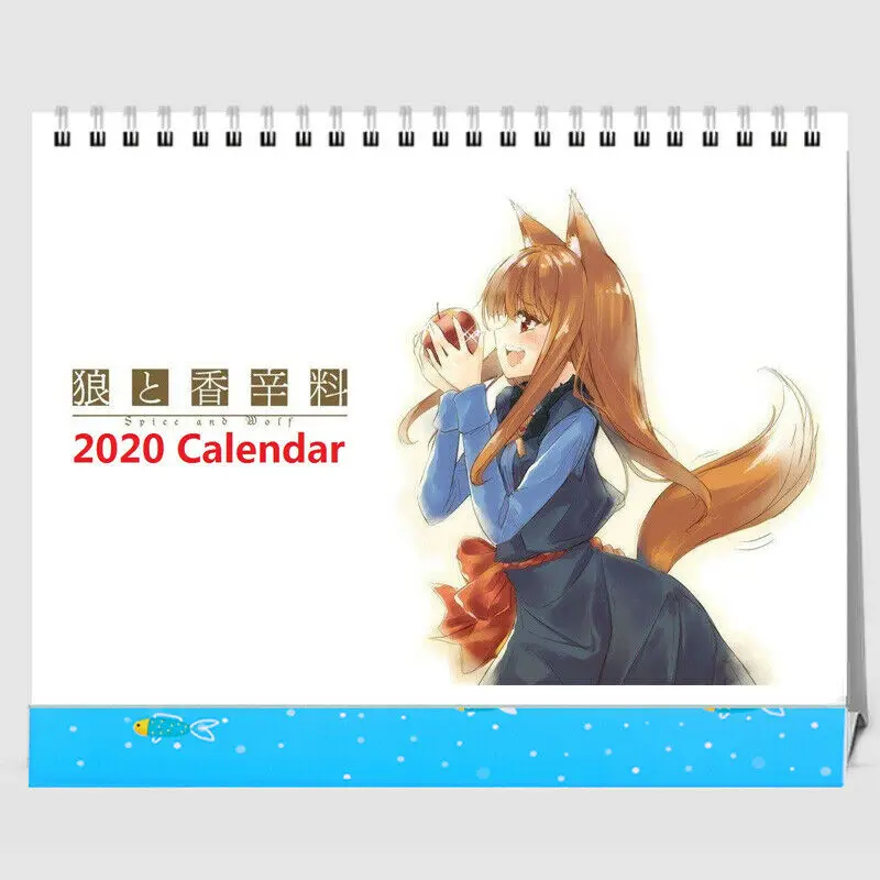 Аниме календарь Spice and Wolf Holo Otaku Настольный календарь 13 страниц подарок на год