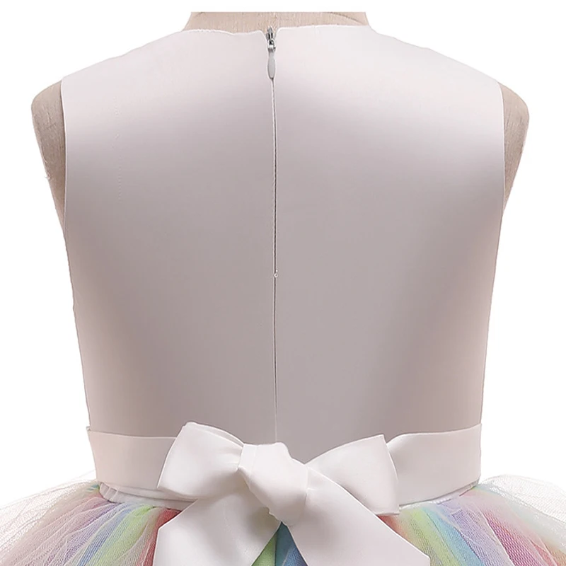 Baby Girls Unicorn Tutu Dress Pastel Rainbow Princess Girls Birthday Party Dress Children Kids Halloween Unicorn Perform Costume girls dress princess costume kids clothes children dance suit