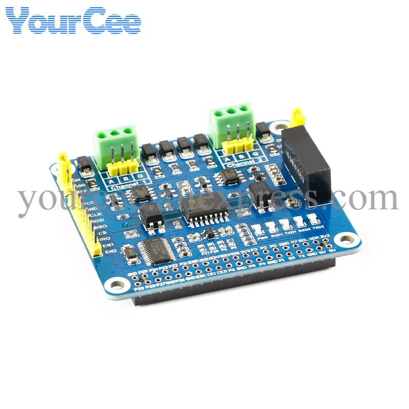 2-канальный изолированный модуль платы расширения RS485 SC16IS752 SP3485 схемы защиты для