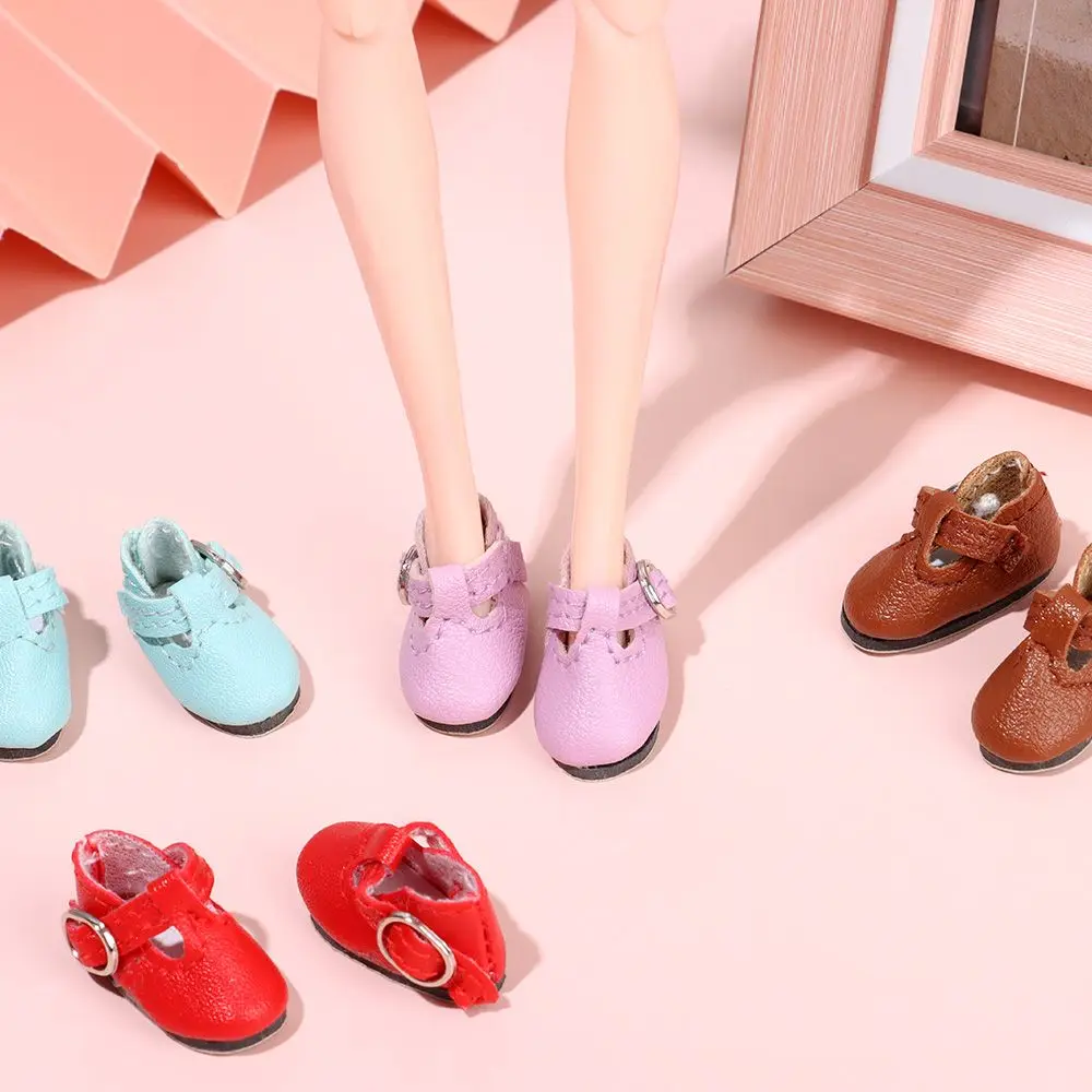 2,8*1,2 cm Puppenschuhe für 1/6 Blythes Puppe und geeignet für 1/8 BJD Mini schöne PU-Ledersandalen Spielzeugschuhe Puppenzubehör – Detail 6