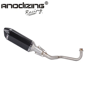 

Full Exhaust System Motorcycle Muffler Front Link Pipe Slip on Middle Pipe Full System For HONDA GROM MSX125 2013-2019