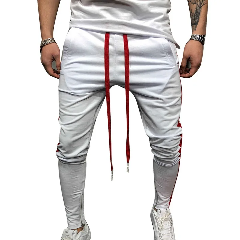 White Red FFXZSJ новые мужские спортивные штаны, спортивные штаны в стиле хип-хоп, спортивная одежда для фитнеса, бегунов, мужские уличные спортивные штаны, Pantalon Hombre - Цвет: White Red