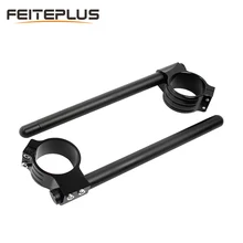 Универсальный Регулируемый руль для мотоцикла с ЧПУ 31, 32, 35, 36, 39, 41, 43, 45, 50, 51 мм, с зажимом, вилка, руль, ручка для бара, кафе, гонщика