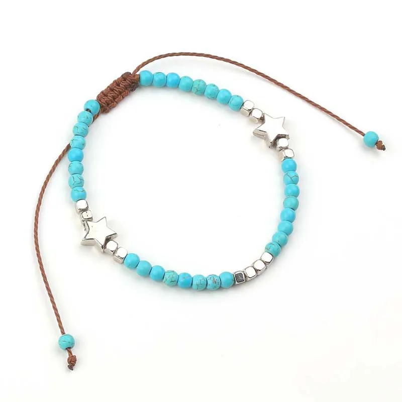 Плетеный браслет ручной работы из натурального камня для мужчин и женщин