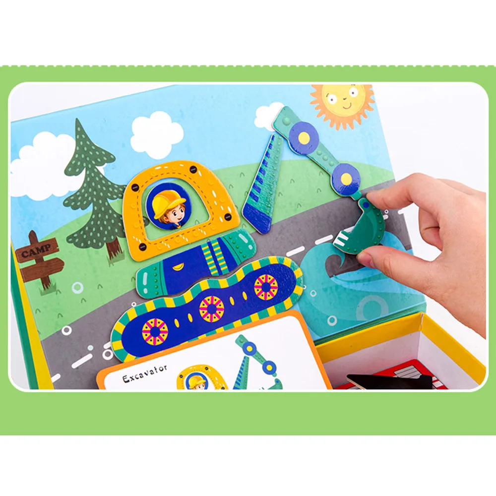 astounding  Cartoon Puzzle 3d Traffic Matching Woods Jigsaw Games Toy Early Learning Traffic Puzzles Educationa