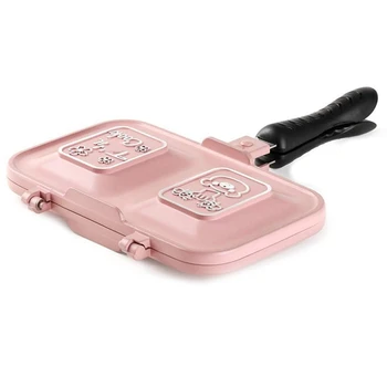 

Cute Bear Double-Sided Frying Pan Non-Stick Bread Breakfast Pot Baking Pan Frying Pan Baby Food Supplement