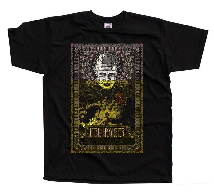 Hellraiser V1 Clive Barker Movie Poster 1987 T-Shirt (Black) All Sizes S-3Xl Funny Design Tee Shirt | Мужская одежда