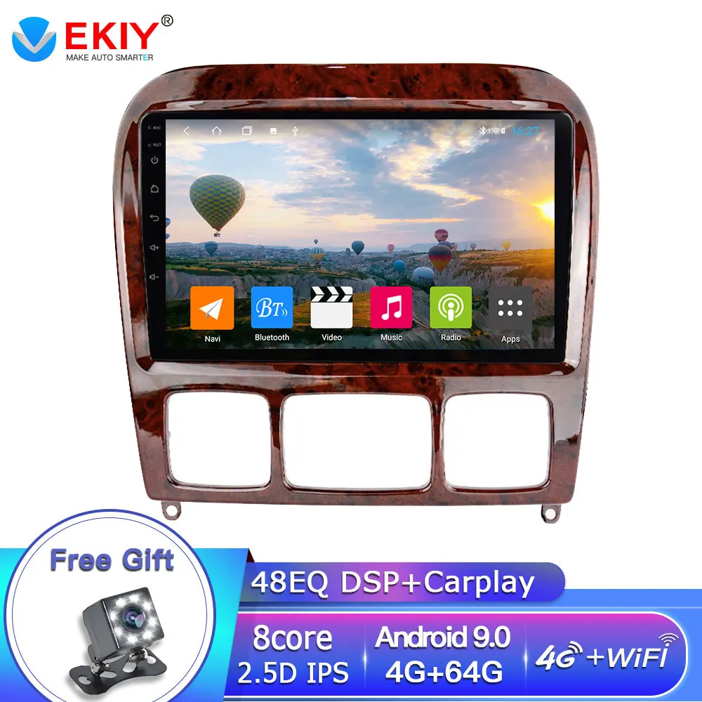 EKIY 9''Android 9,0 автомобильный Радио Стерео DVD плеер для 1998-2005 Mercedes Benz S Class W220 S280 S320 S350 S400 S430 S500 S600 AMG EKIY 9''Android 9,0 автомобильный Радио Стерео DVD плеер для 1998-2005 Mercedes Benz S Class W220 S280 S320 S350 S400 S430 S500 S600 AMG