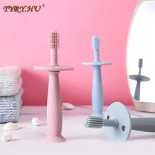 Brosse à dents en Silicone souple pour enfants, soins buccaux pour bébés, articles pour nourrissons, 1 pièce 