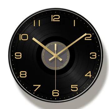

Minimalist Kitchen Wall Clock Modern Design Fashion Mute Round Simple Black Wall Clocks Glass Living Room Home Decoration EA50ZB