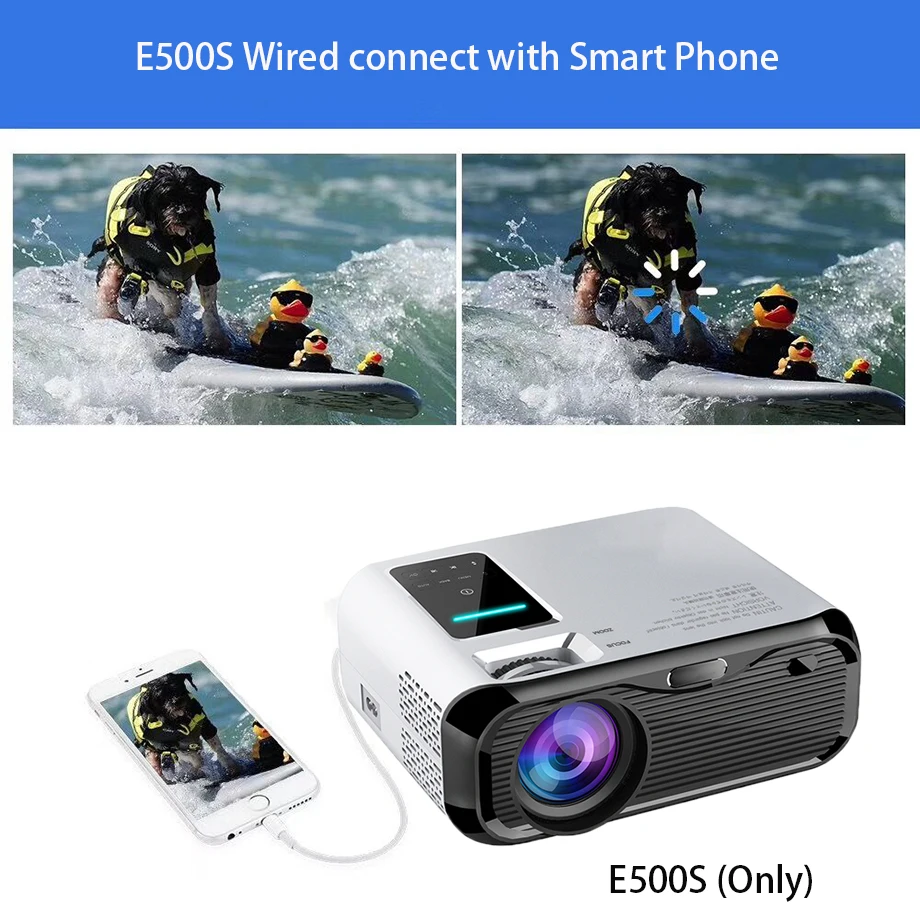 Мультимедийный проектор Smartldea 720P HD Wi Fi 1280*720P зеркальный светодиодный мини