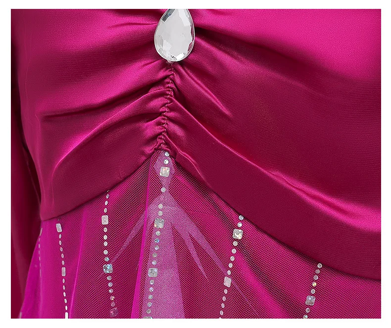 Г. Новое платье для девочек, одежда комплект принцессы Анны и Эльзы, рождественское маскарадное платье принцессы Эльзы для дня рождения, небесно-голубого и красного цвета