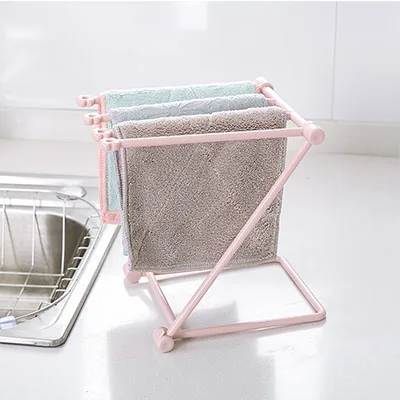 Полка хранение на кухне многофункциональная складная пластиковая, для душа держатель для ванной кухни полка органайзер высокое качество хранения - Цвет: Pink