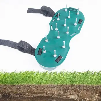 

1 pair Garden Lawn Aerator Shoes Sandal Aerating Spike Grass Green Spiked Garden Tool Loose Soil Shoes 30*13cm