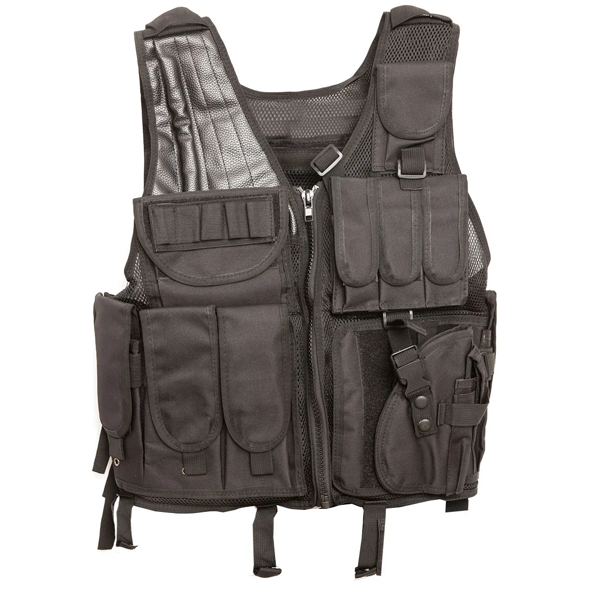 Military Tactical Vest Outdoor Airsoft Army Molle Traing Vest Assault Shooting Hunting Plate Carrier with Holster Bullet Bag