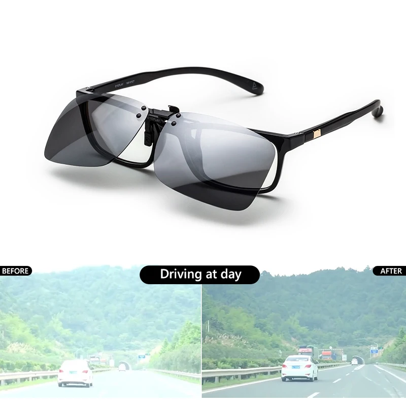 

Car Driver Goggles Anti-UVA UVB Polarized Sun Glasses Driving Night Vision Lens Clip On Sunglasses Interior Accessories