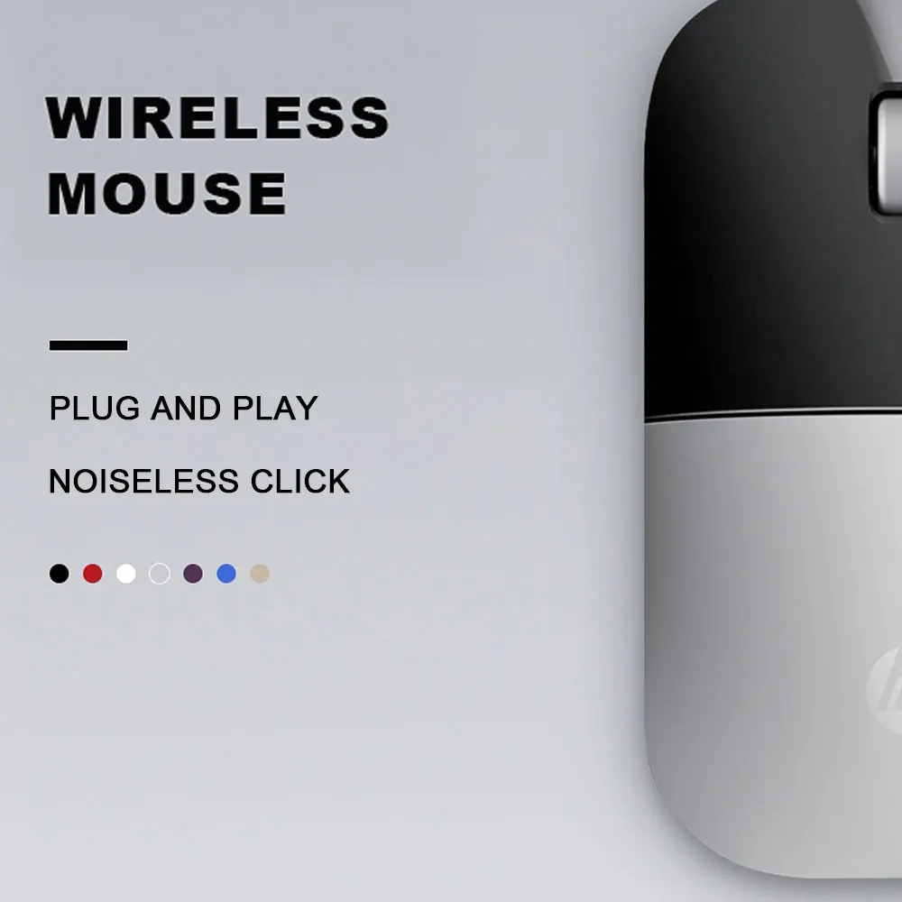 Hp Z3700 Мини тонкая Бесшумная беспроводная мышь, Портативная оптическая USB мышь 1200 dpi 2,4 ГГц, приемник, мышь для ПК, ноутбука, офиса, милые мышки