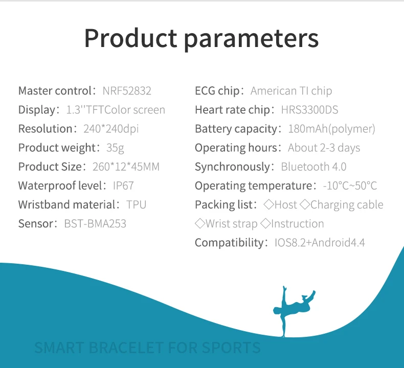 1," умный Браслет ECG PPG IP67 водонепроницаемые часы фитнес-трекер умный Браслет для измерения артериального давления пульсометр pk xaomi miband 4