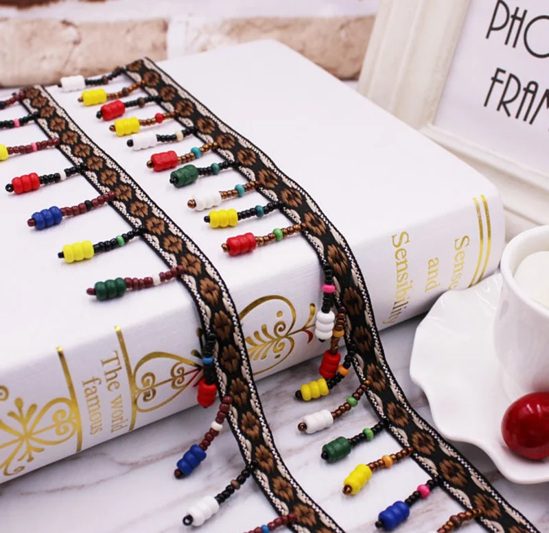 1 ярдов этнические кисточки вышивка кружевная отделка для ювелирных изделий