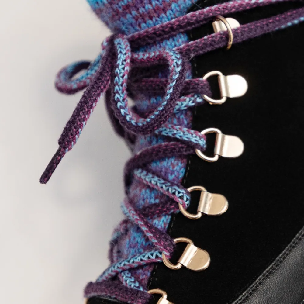 MORAZORA/; ботильоны из натуральной кожи; женская обувь на низком каблуке с круглым носком на шнуровке; зимние женские ботинки черного цвета; большой размер 40