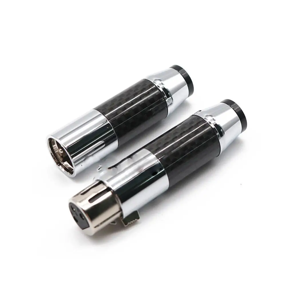 4 шт. Hifi Hi end кабель XLR с родиевым покрытием из углеродного волокна штекерные и