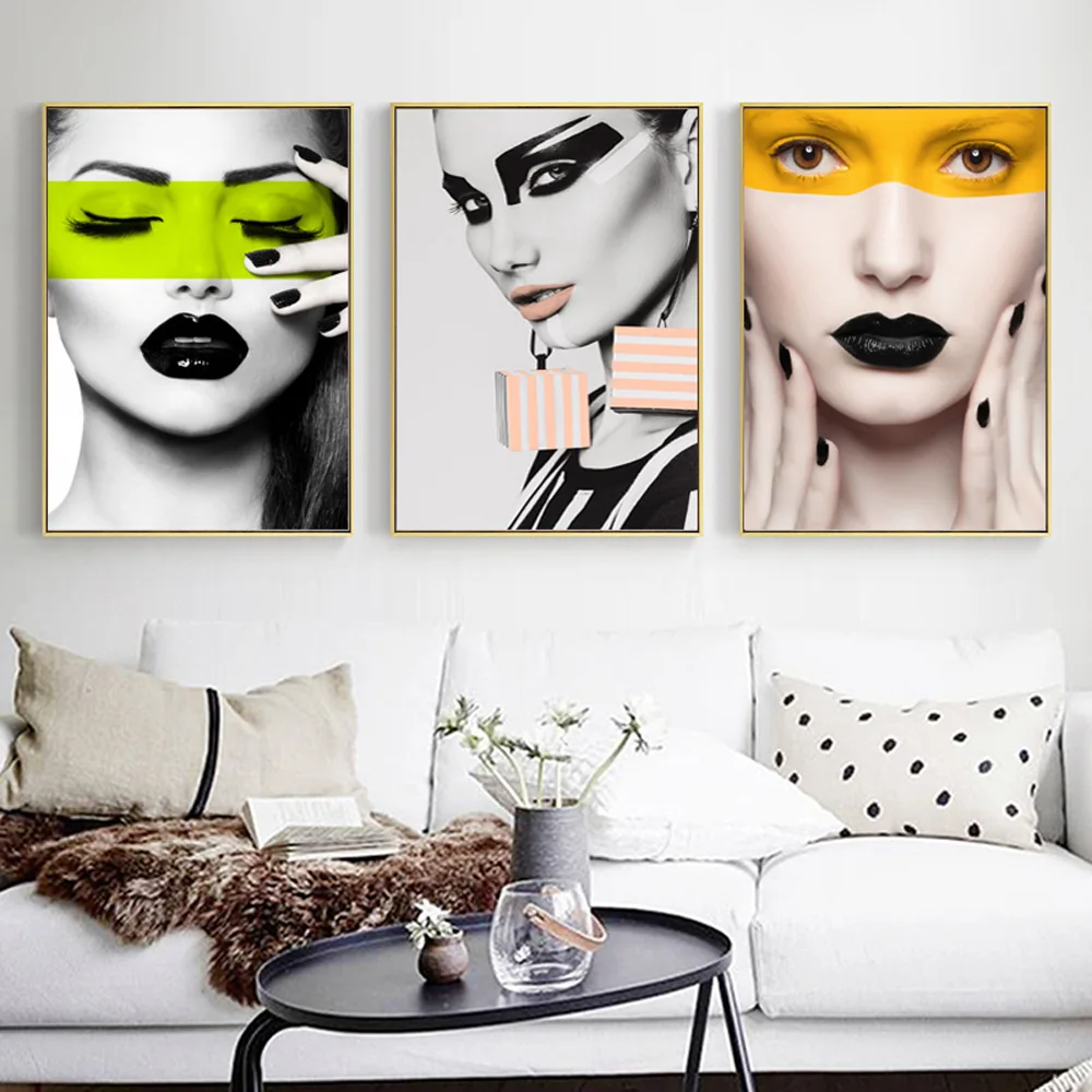 

New 70*100cm New Nordic Style Girl Canvas Abstract Painting Wall Art Poster and Print Decorative Picture Modern Home Decoration
